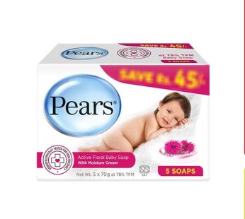 Pears Active Floral Baby Soap Multi Pack 70g – 5.00 pcs